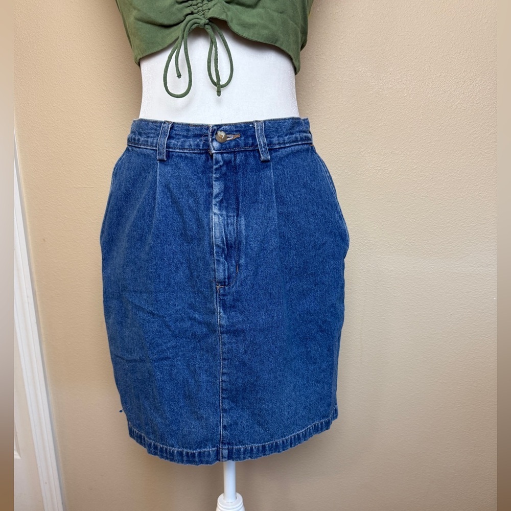 Eddie Bauer Vintage Medium Length Denim Skirt Size 8